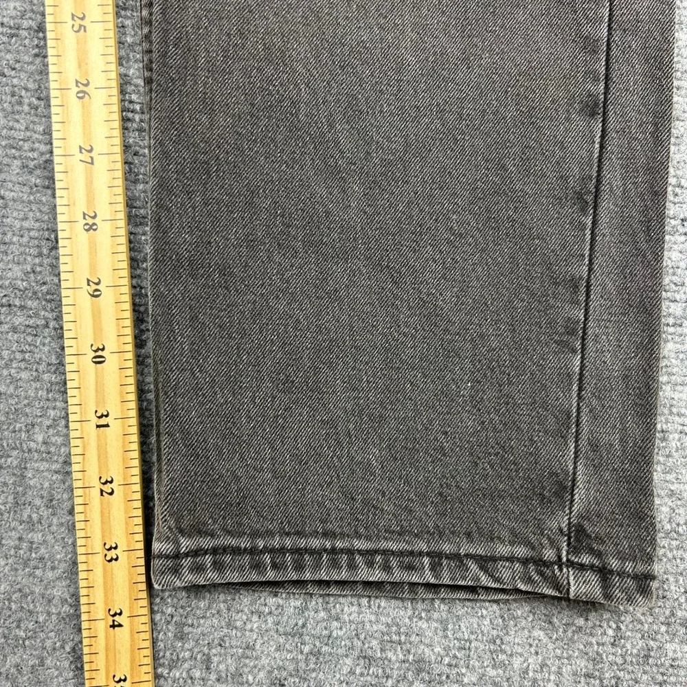 Levi's 505 Regular Straight Jeans Men 33x34 Washed Black Stretch Denim Pants